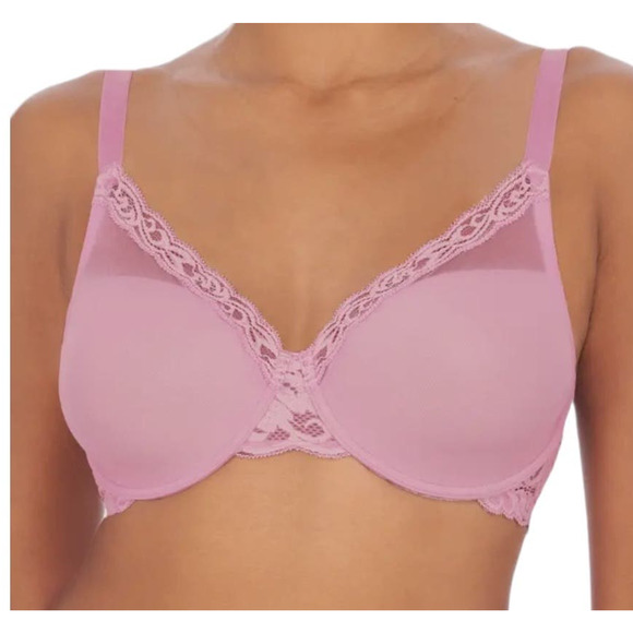 Natori bra 741299 Feathers full figure underwire purple size 32D - Picture 1 of 9